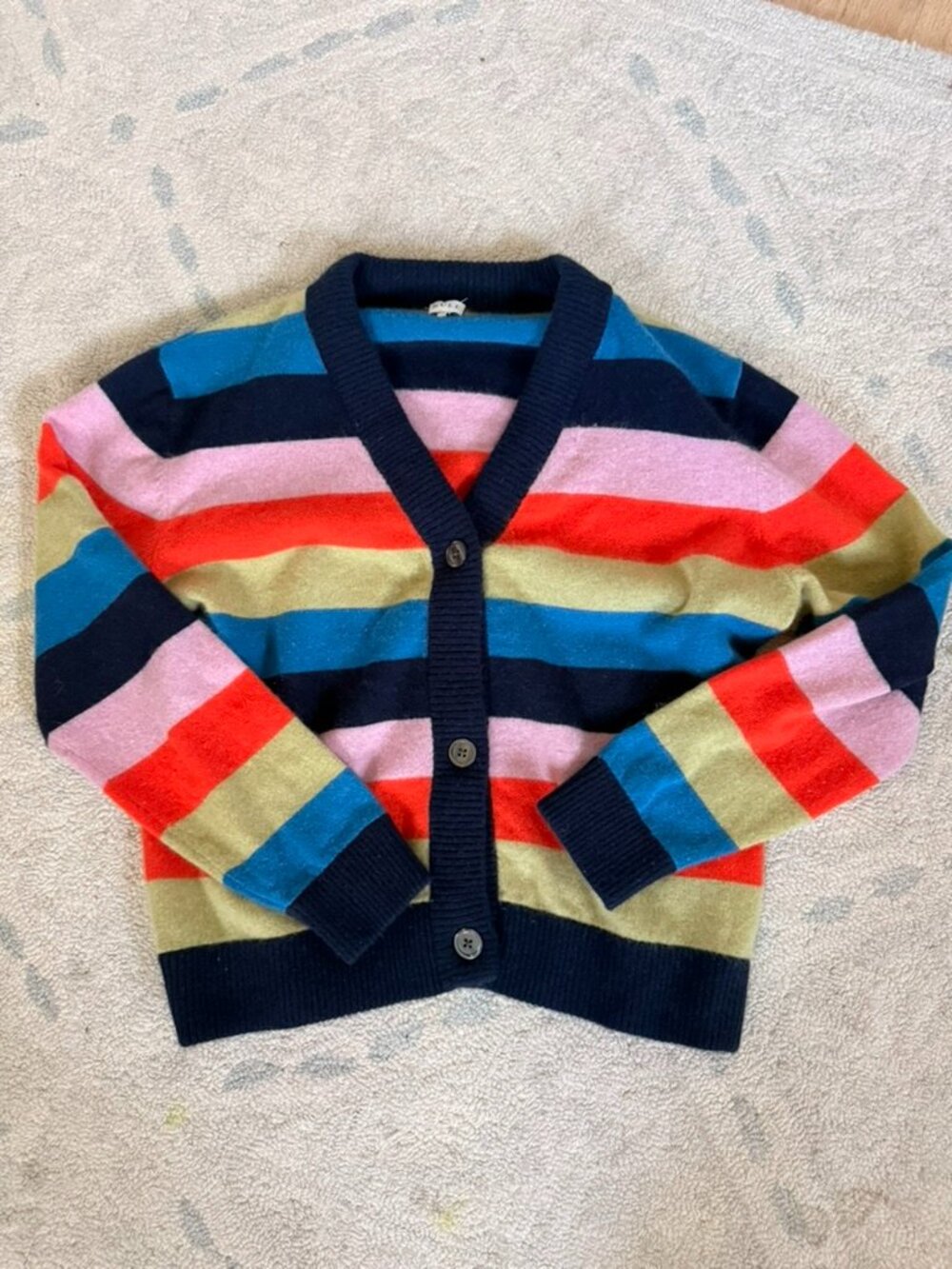 Kule Cashmere Striped Cardigan Size Medium